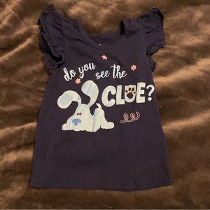 Blues Clues & You Ruffle Sleeve T-shirt Tank Top Toddler Girls Size 3T